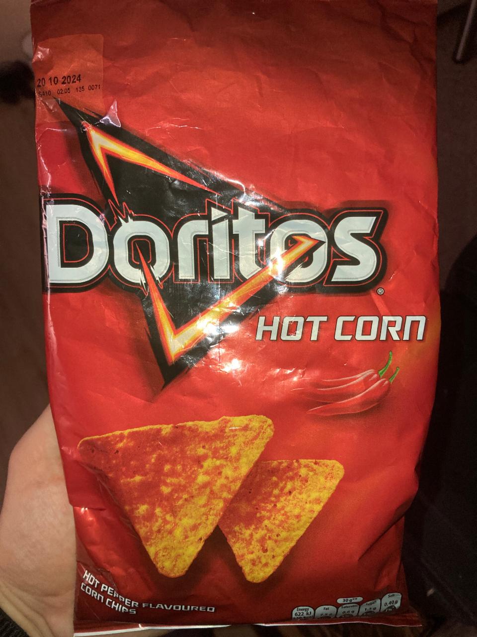 Zdjęcia - Doritos Hot Corn Chipsy kukurydziane o smaku ostrej papryki 100 g