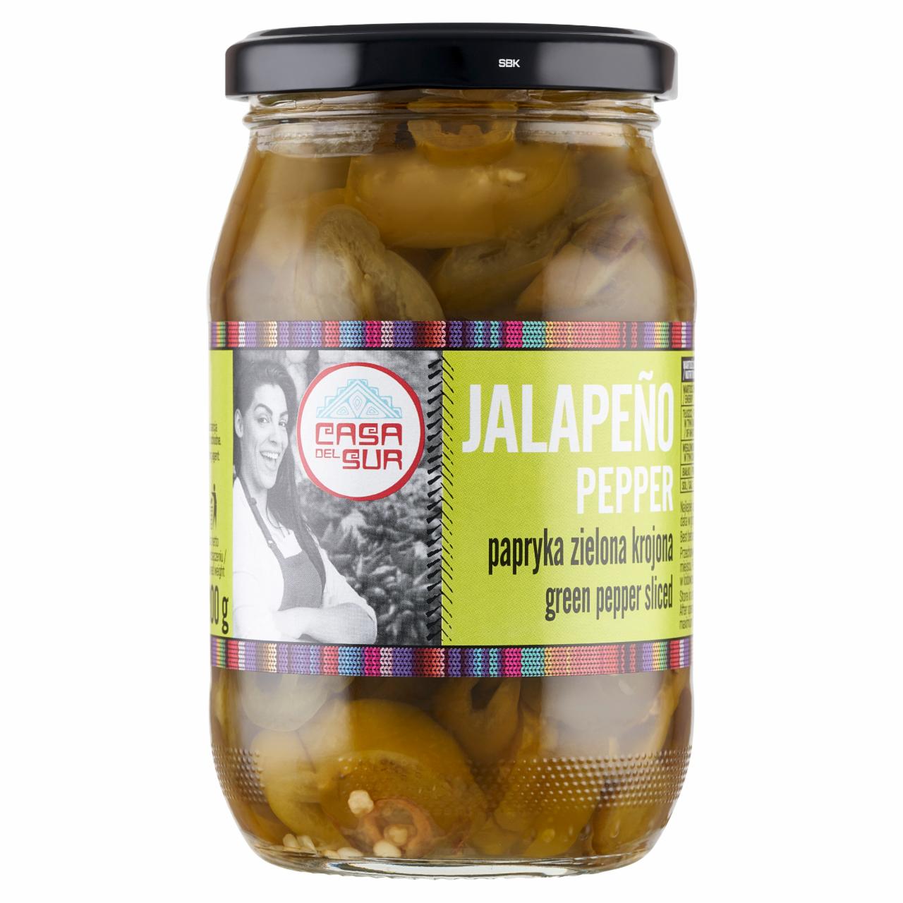 Zdjęcia - Casa del Sur Papryka zielona krojona jalapeño 340 g