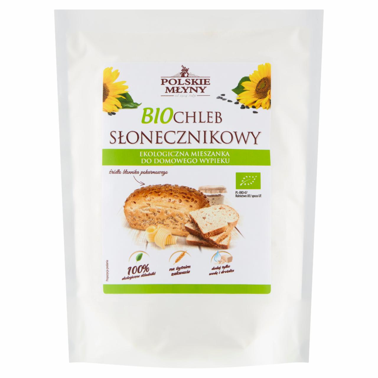 Zdjęcia - Polskie Młyny Bio chleb słonecznikowy ekologiczna mieszanka do domowego wypieku 500 g