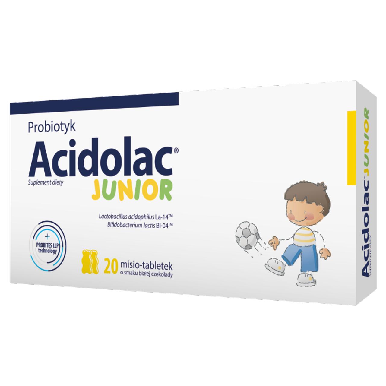 Zdjęcia - Acidolac Junior (biała czekolada) x 20 tabl.