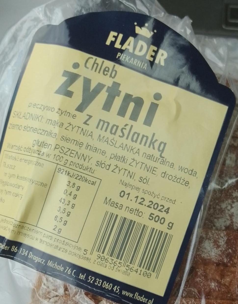 Zdjęcia - Chleb żytni z maślanką Piekarnia Flader