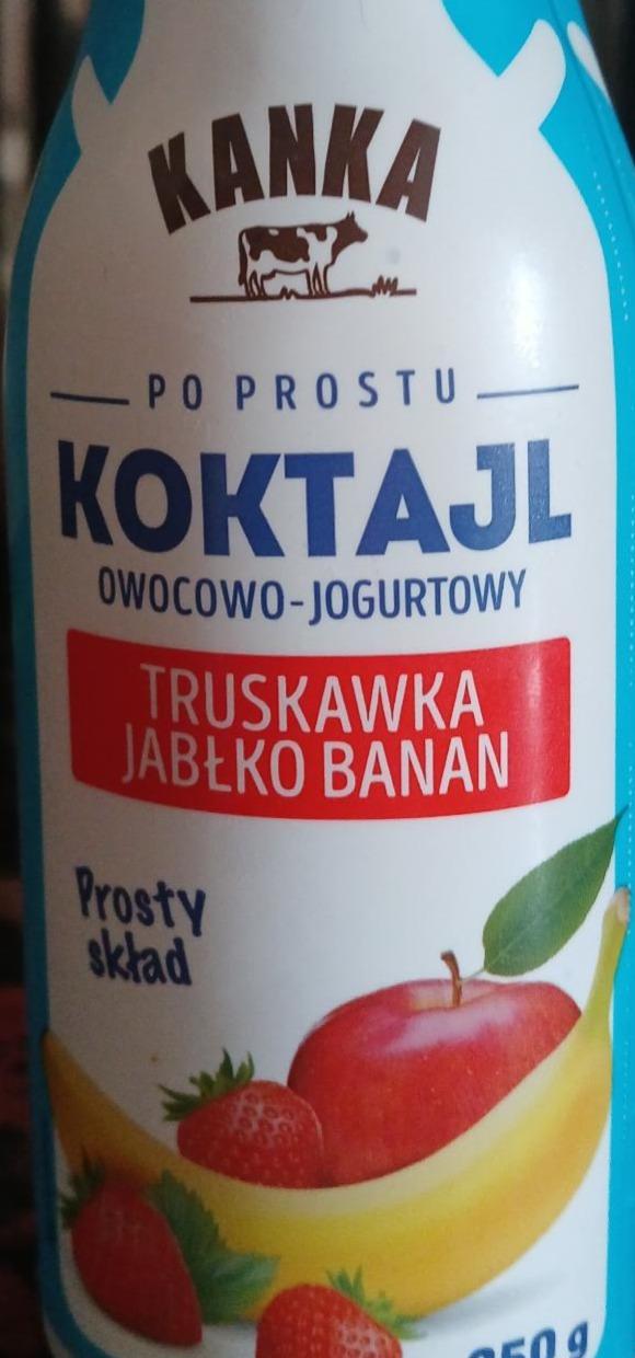 Zdjęcia - Koktajl owocowo-jogutowy truskawka jabłko banan Kanka