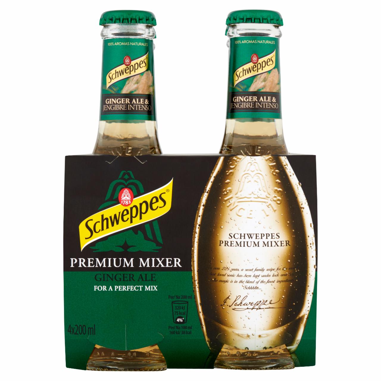 Zdjęcia - Schweppes Premium Mixer Ginger Ale Napój gazowany 4 x 200 ml