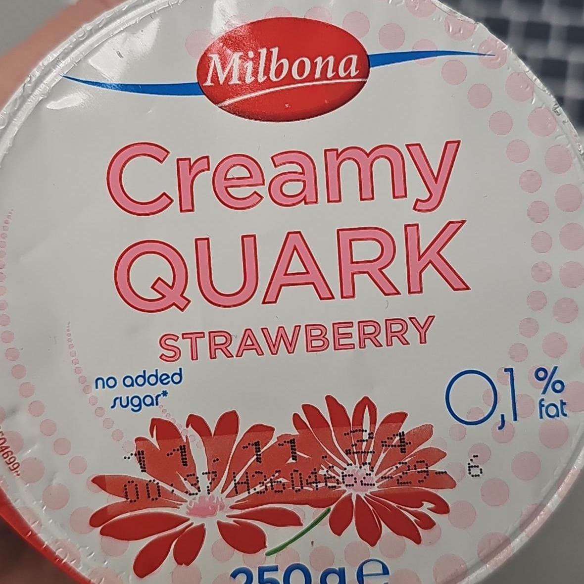 Zdjęcia - Creamy quark strawberry Milbona