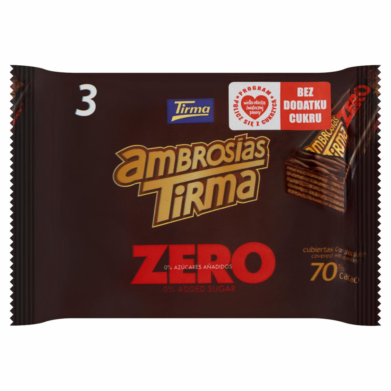 Zdjęcia - Tirma Wafelki w polewie czekoladowej gorzkiej 64,5 g (3 x 21,5 g)