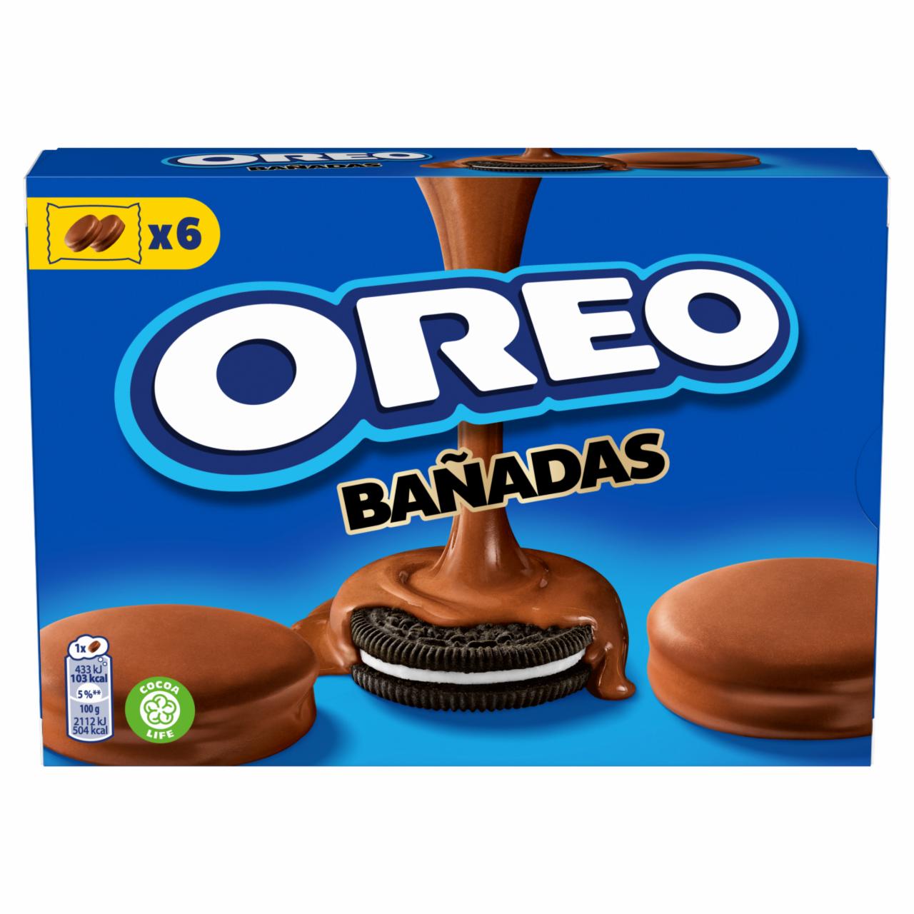 Zdjęcia - Oreo Ciastka kakaowe z nadzieniem o smaku waniliowym oblane polewą kakaową 246 g (12 sztuk)