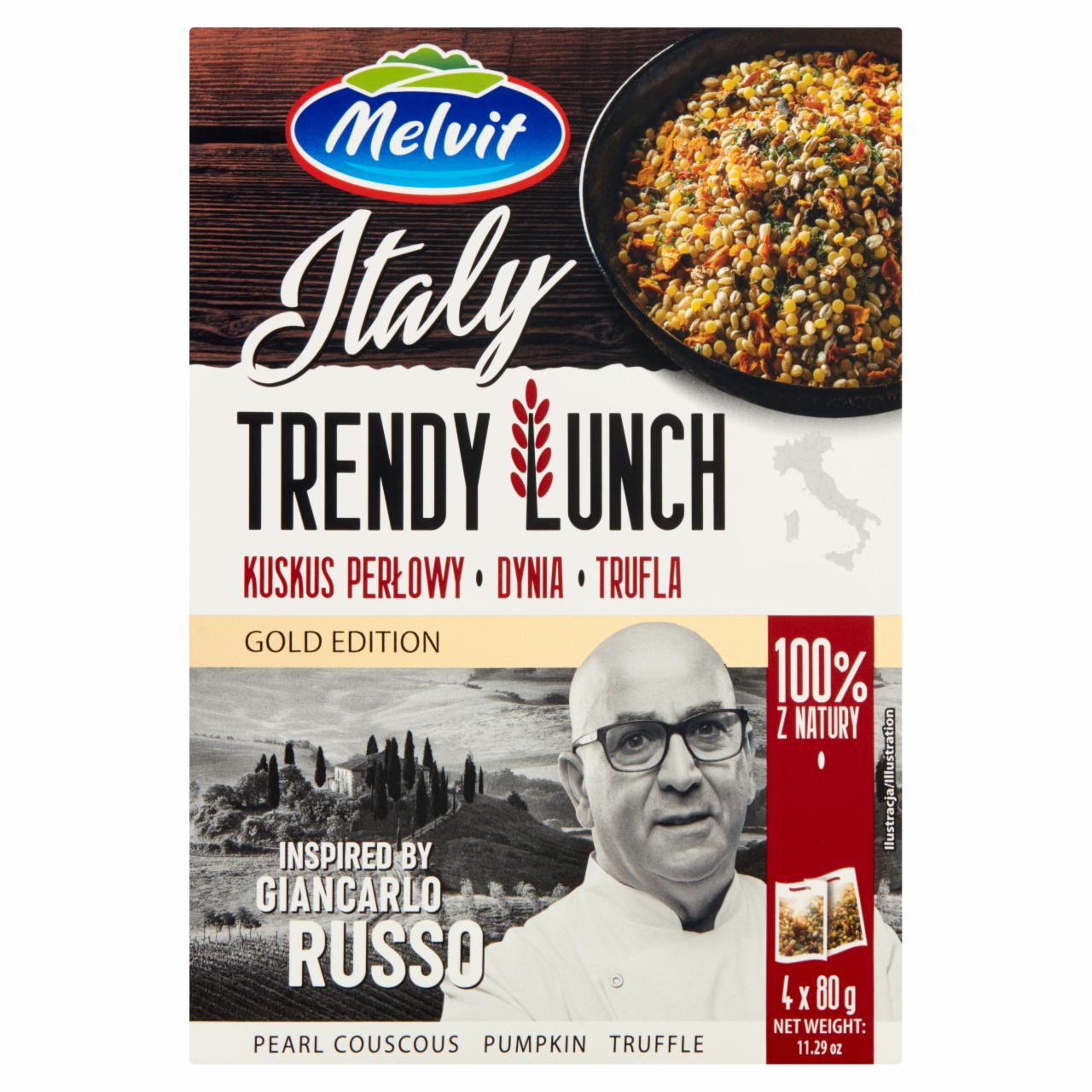 Zdjęcia - Melvit Gold Edition Italy Trendy Lunch kuskus perłowy dynia trufla 320 g (4 x 80 g)