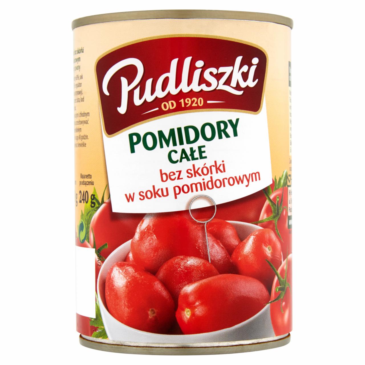 Zdjęcia - Pudliszki Pomidory całe bez skórki w soku pomidorowym 400 g