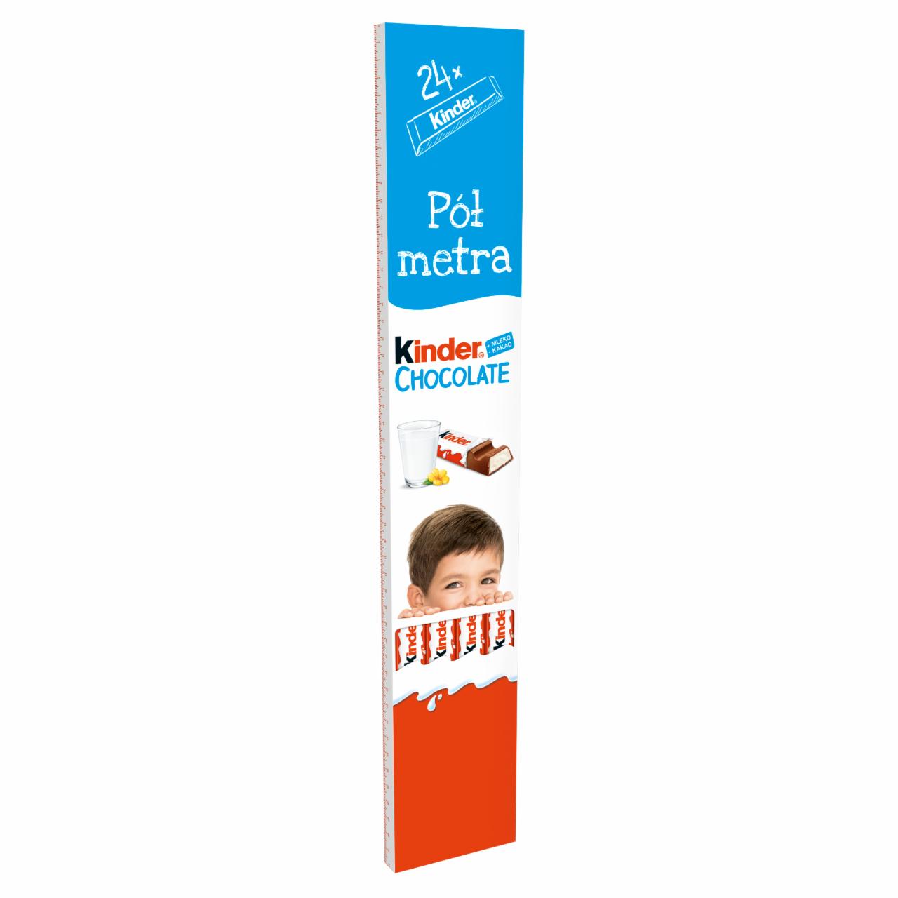 Zdjęcia - Kinder Chocolate Batonik z mlecznej czekolady z nadzieniem mlecznym 300 g (24 sztuki)