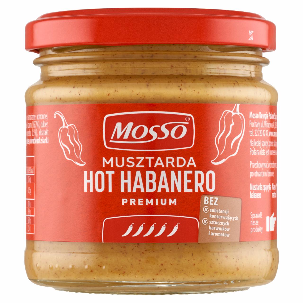 Zdjęcia - Mosso Premium Hot Habanero Musztarda 180 g