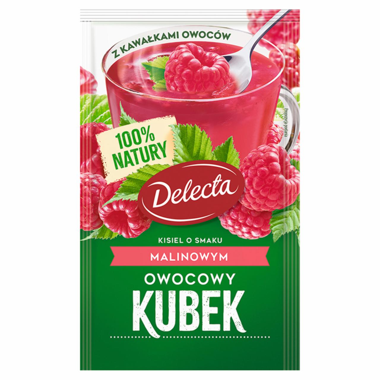 Zdjęcia - Delecta Owocowy kubek Kisiel o smaku malinowym 30 g