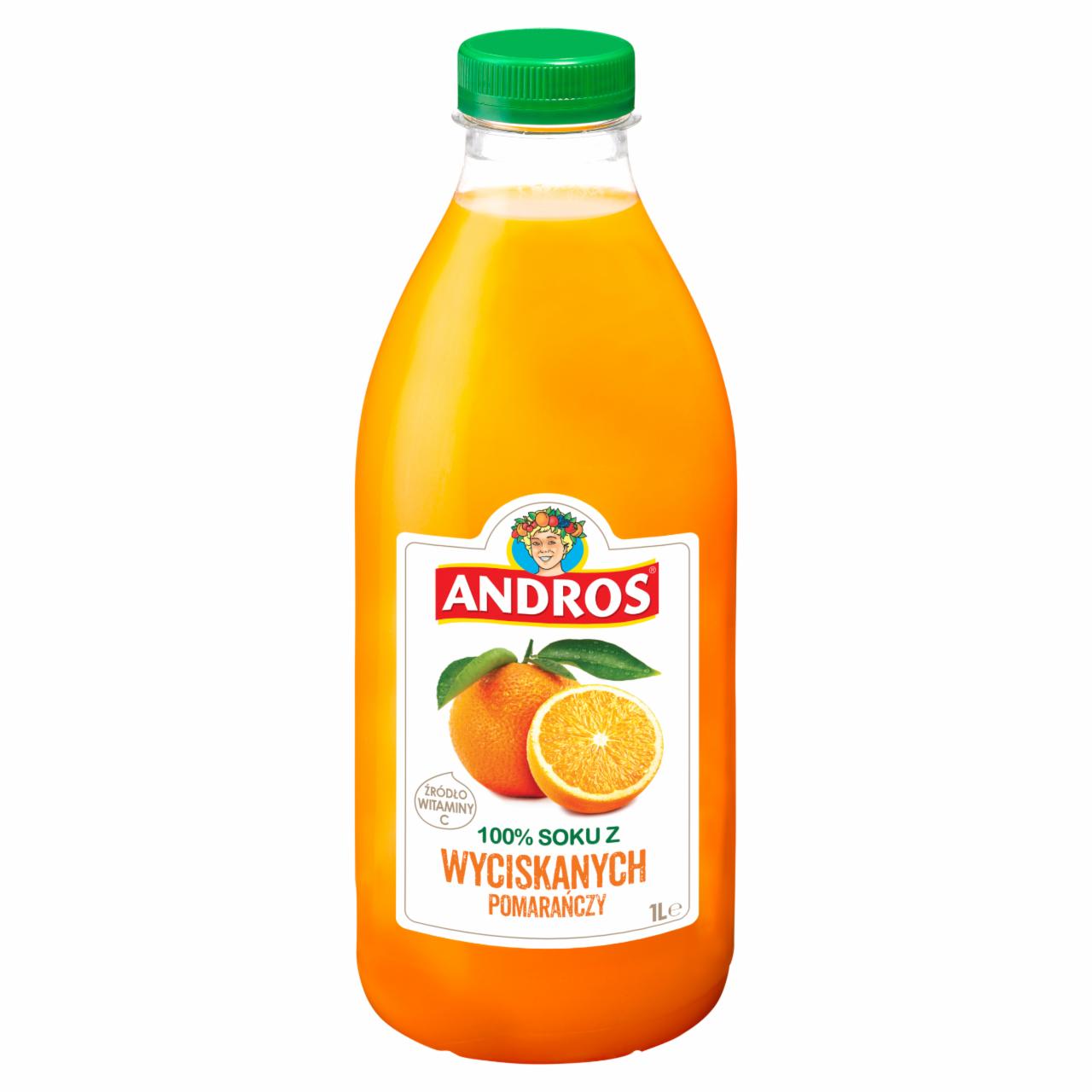 Zdjęcia - Andros 100 % soku z wyciskanych pomarańczy 1 l