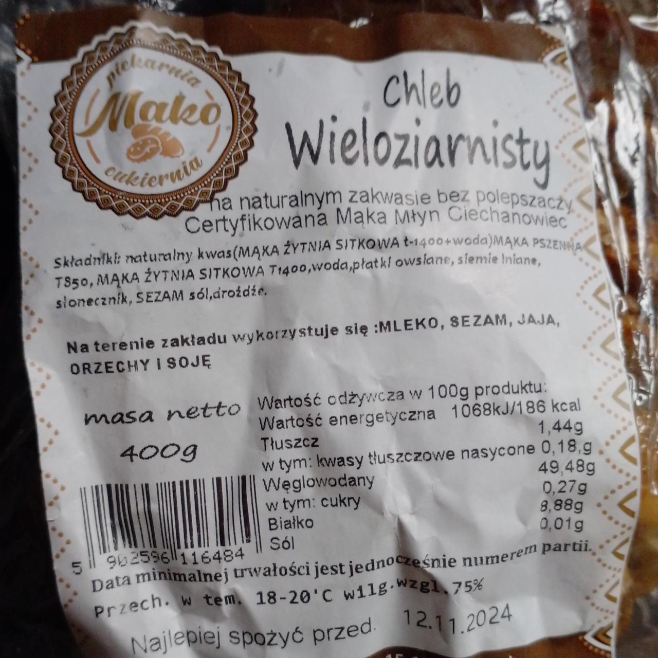 Zdjęcia - Chleb wieloziarnisty Mako Piekarnia Cukiernia