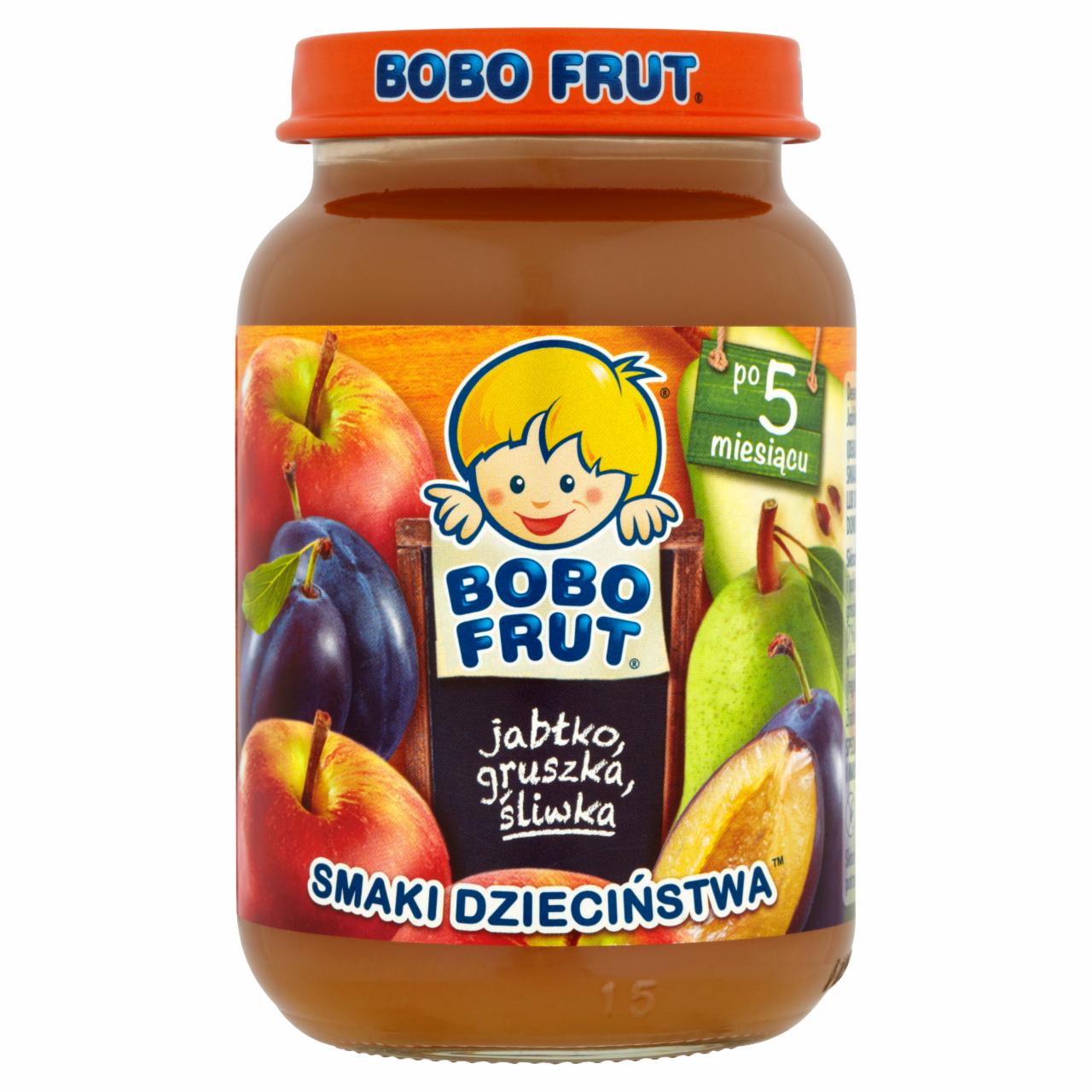 Zdjęcia - Bobo Frut Smaki Dzieciństwa Jabłko gruszka śliwka po 5 miesiącu 185 g