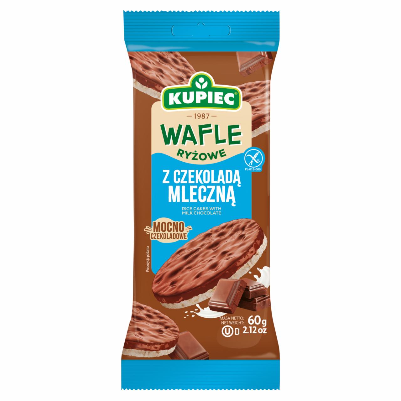 Zdjęcia - Kupiec Wafle ryżowe z czekoladą mleczną 60 g 