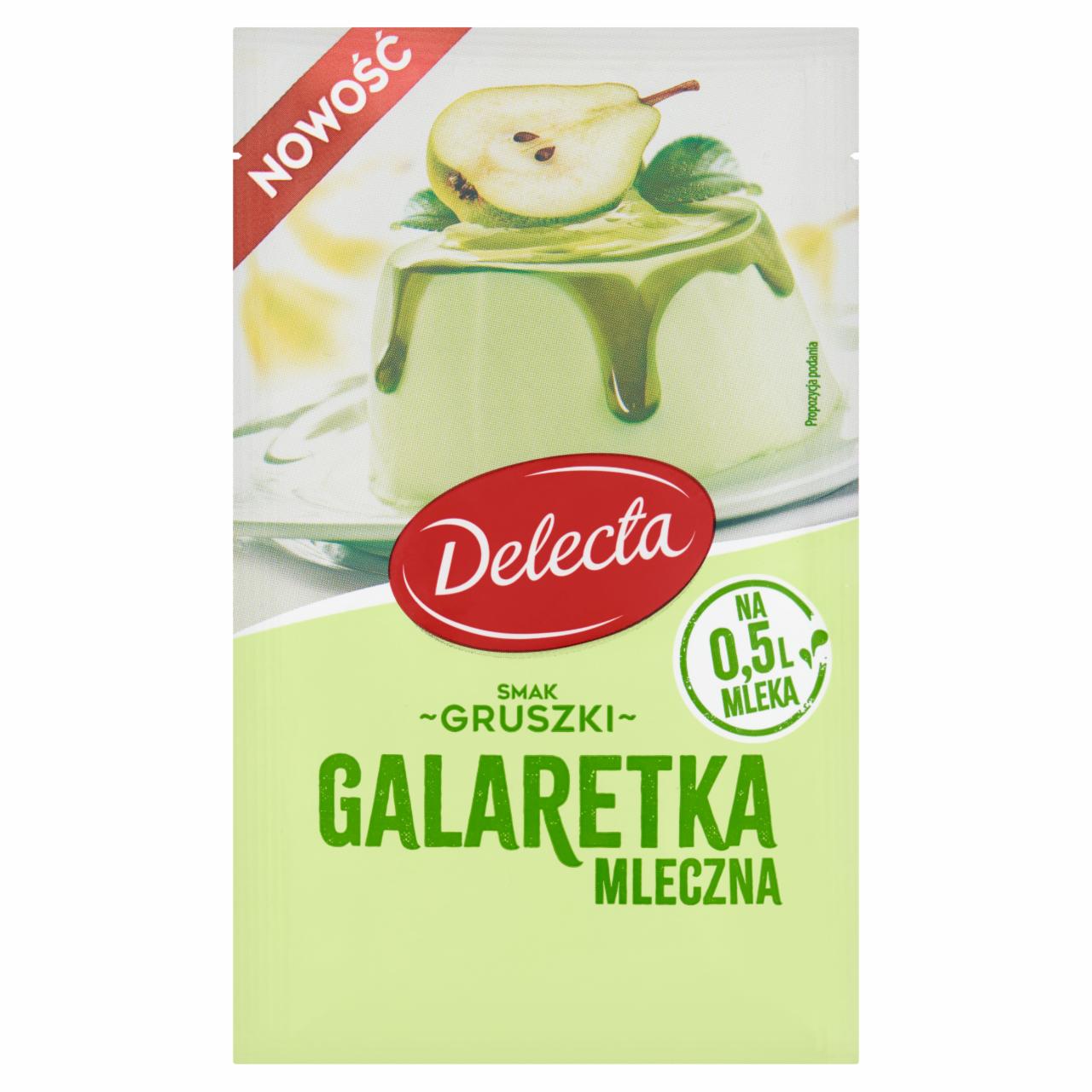 Zdjęcia - Delecta Galaretka mleczna smak gruszki 60 g