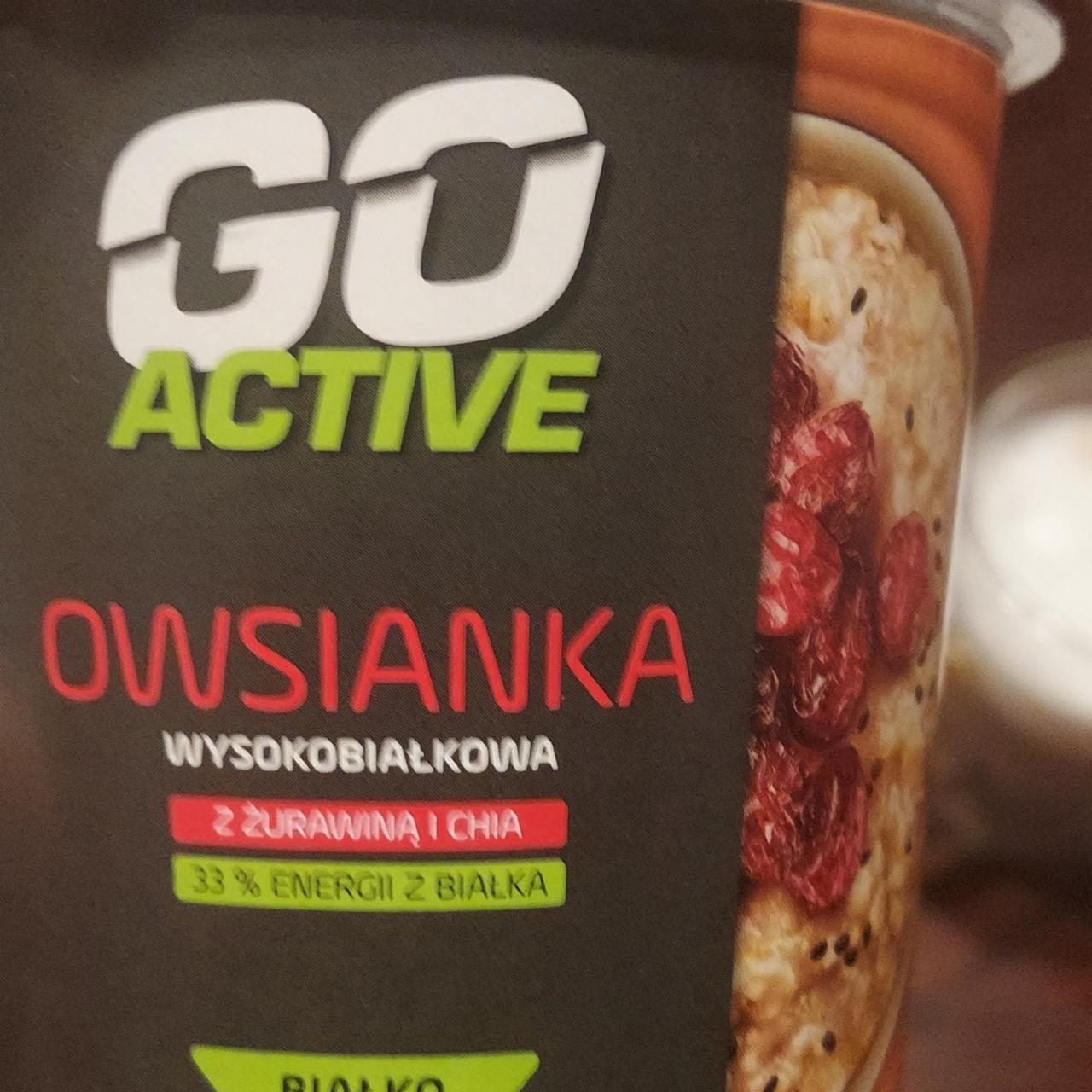 Zdjęcia - Owsianka wysokobiałkowa z żurawiną i chia Go Active