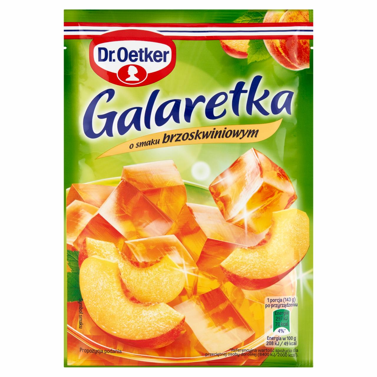 Zdjęcia - Dr. Oetker Galaretka o smaku brzoskwiniowym 72 g