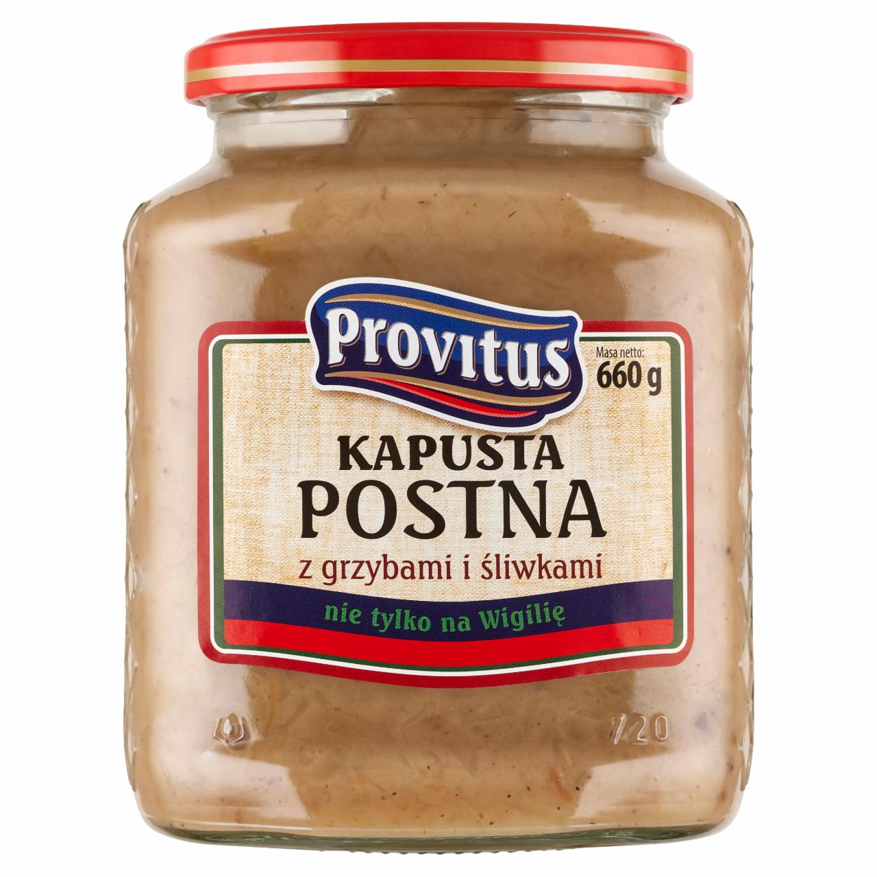 Zdjęcia - Provitus Kapusta postna z grzybami i śliwkami 660 g