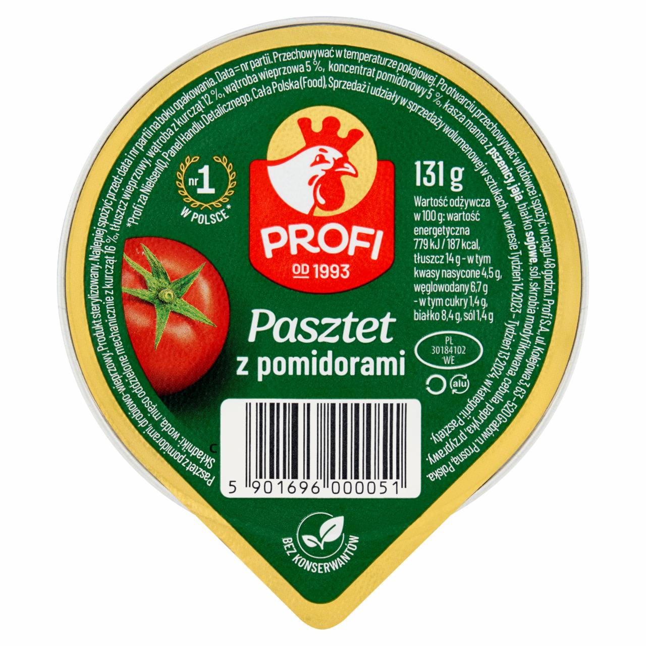 Zdjęcia - Profi Pasztet z pomidorami 131 g