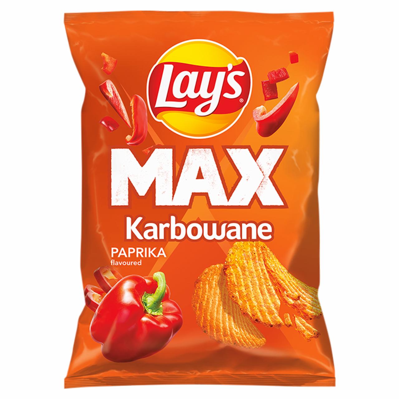 Zdjęcia - Lay's Max Chipsy ziemniaczane karbowane o smaku papryki 150 g