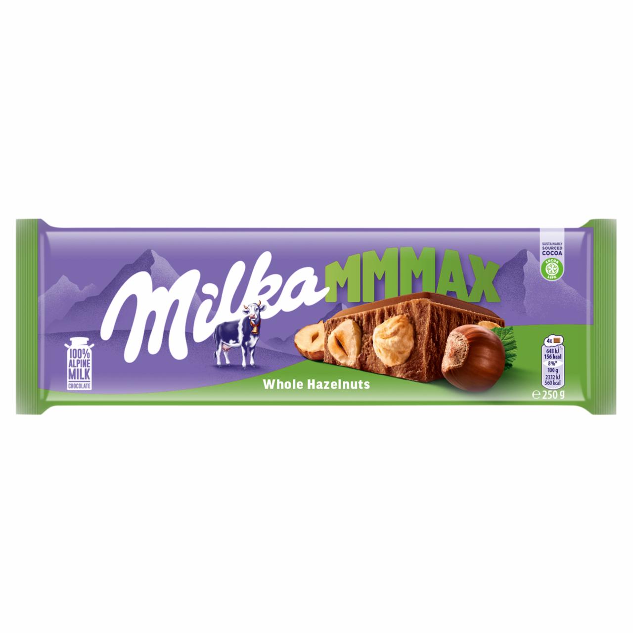 Zdjęcia - Milka Mmmax Whole Hazelnuts Czekolada mleczna 250 g