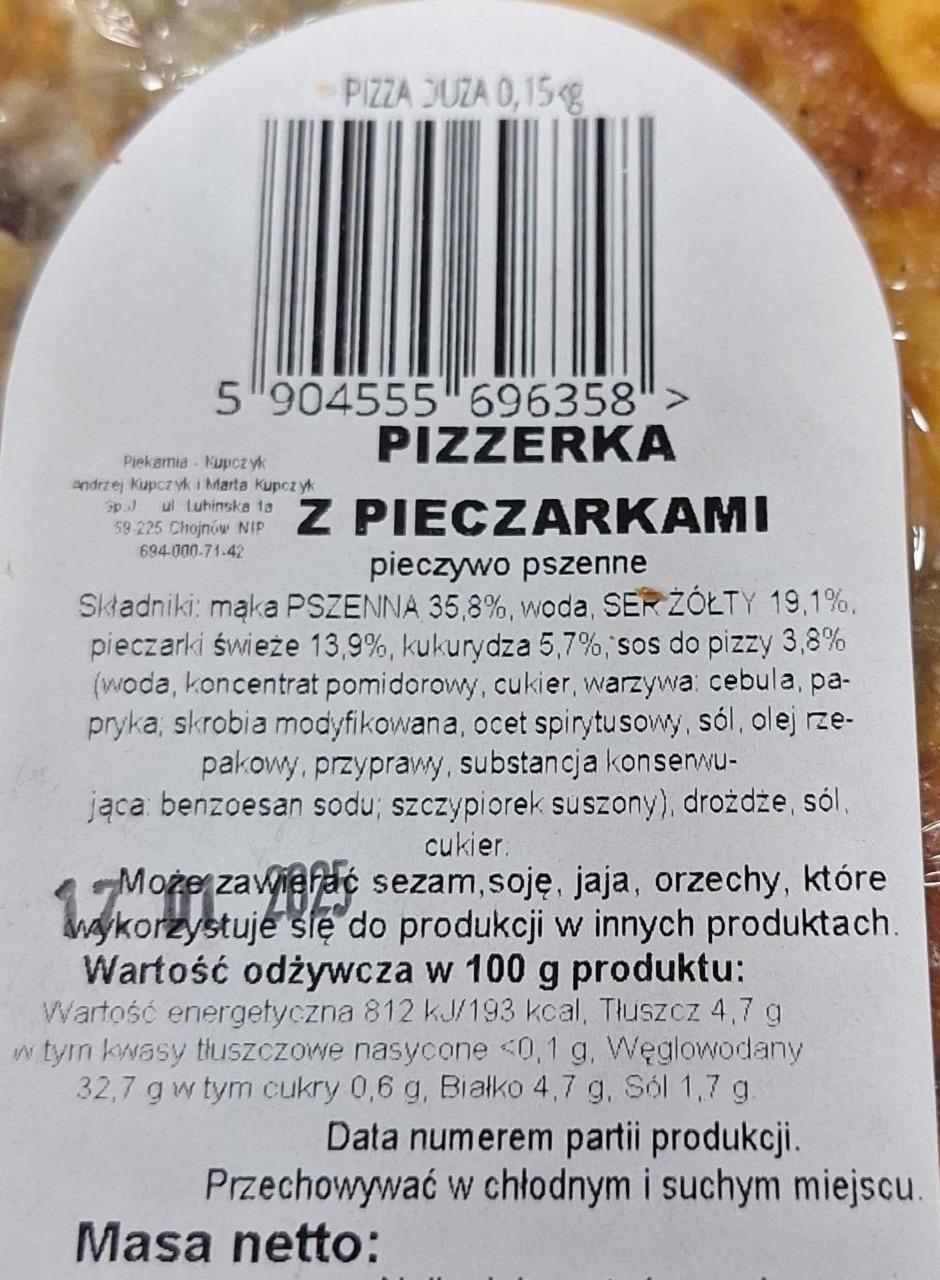 Zdjęcia - Pizzerka z pieczarkami Piekarnia Kupczyk