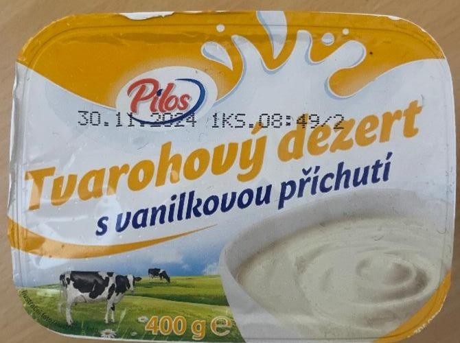 Zdjęcia - Tvarohový dezert s vanilkovou příchutí Pilos