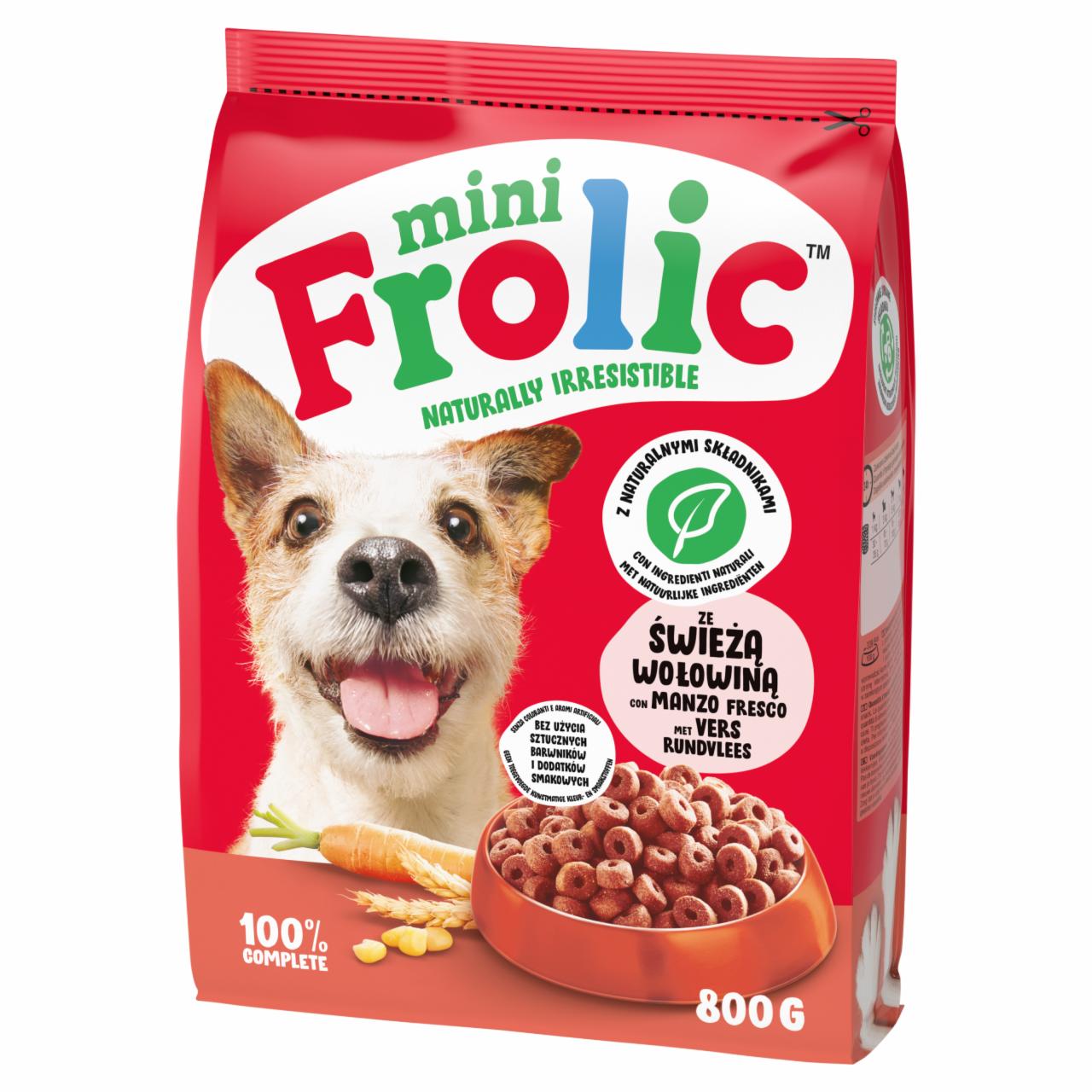 Zdjęcia - Frolic Mini Sucha karma dla dorosłych psów ze świeżą wołowiną 800 g