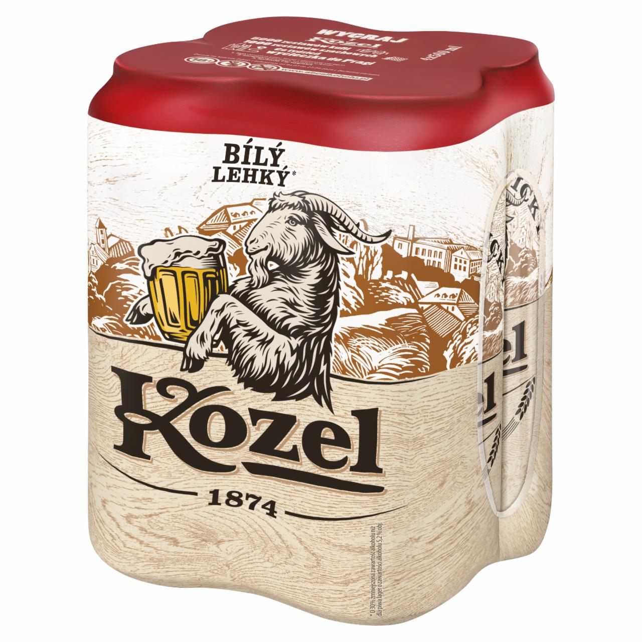 Zdjęcia - Kozel Bílý Lehký Piwo lekkie 2 l (4 x 0,5 l)