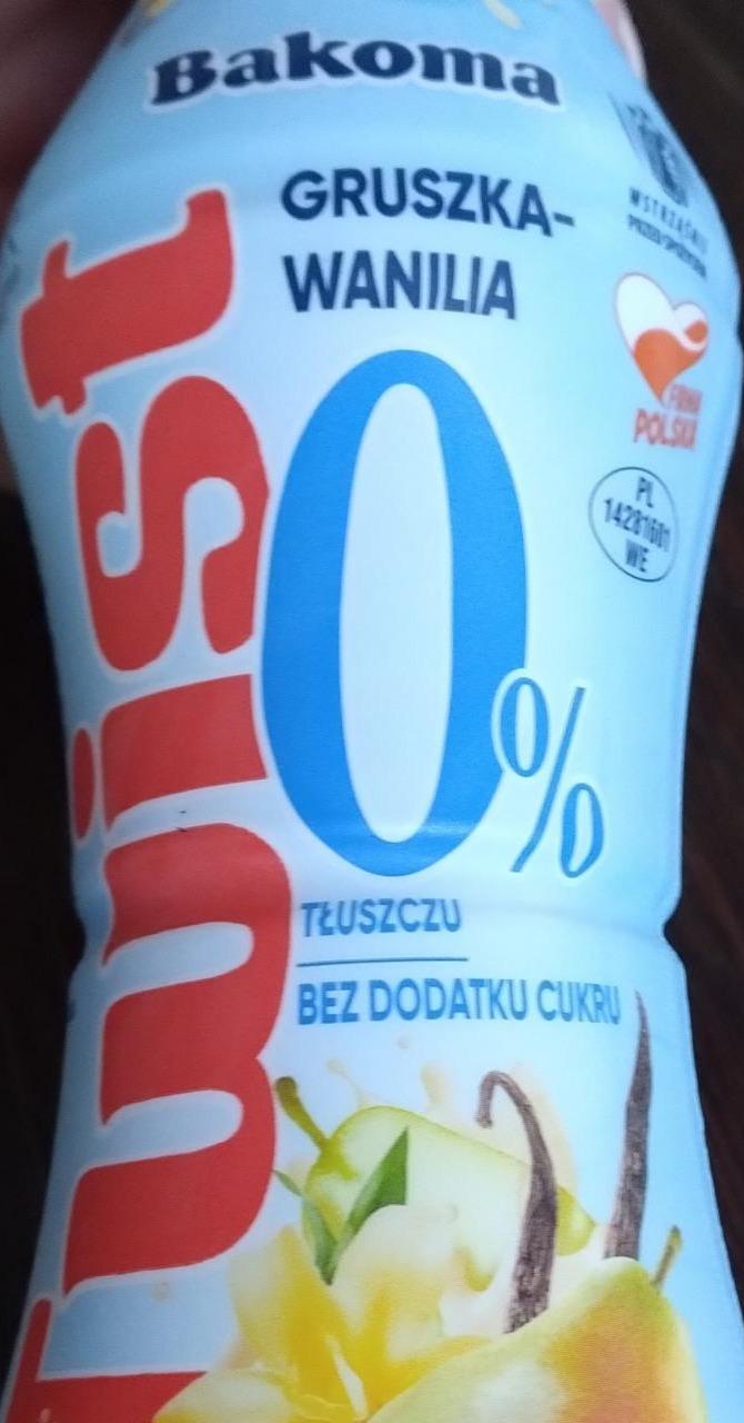 Zdjęcia - Bakoma Twist Jogurt do picia gruszka-wanilia 370 g