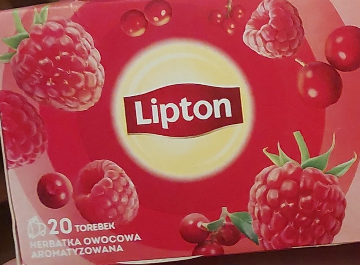 Zdjęcia - Herbatka owocowa malina i żurawiną Lipton