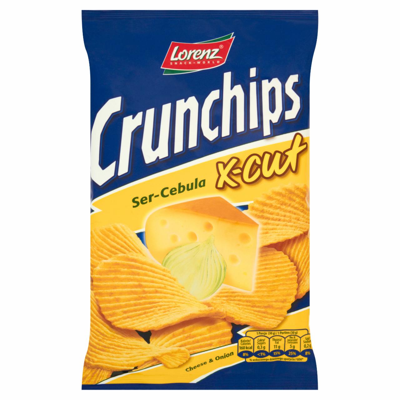 Zdjęcia - Crunchips X-Cut Ser-Cebula Chipsy ziemniaczane 80 g