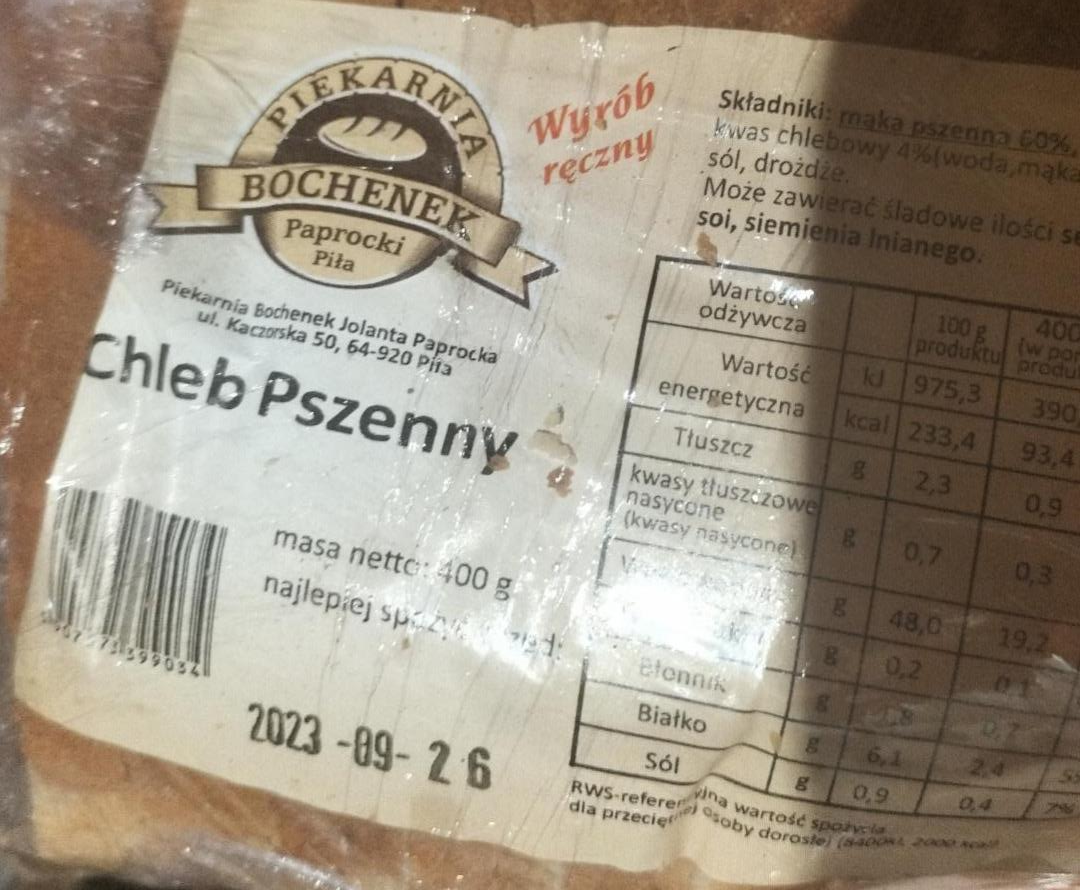 Zdjęcia - Chleb pszenny Piekarnia Bochenek