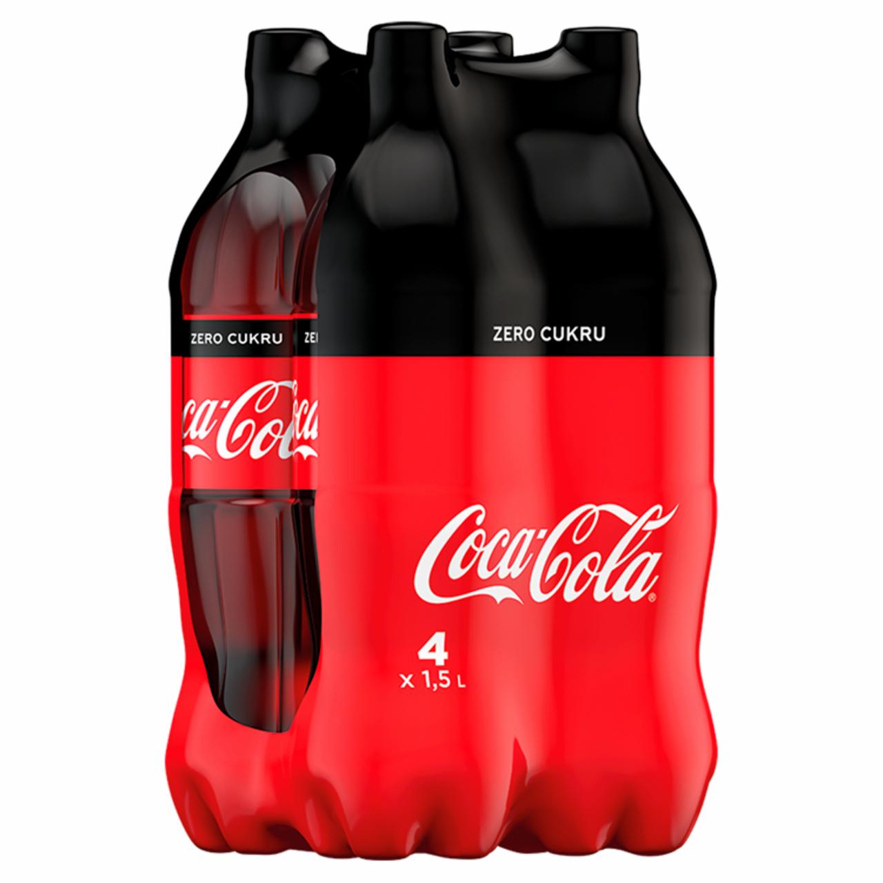 Zdjęcia - Coca-Cola zero Napój gazowany 4 x 1,5 l