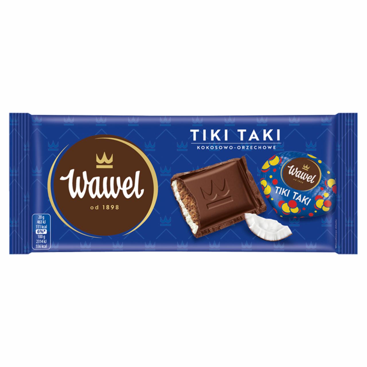 Zdjęcia - Wawel Tiki Taki kokosowo-orzechowe Czekolada nadziewana 100 g