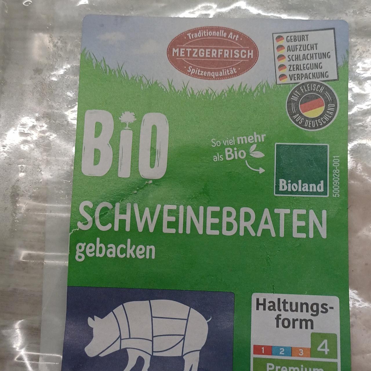 Zdjęcia - Bio schweinebraten gebacken Metzgerfrisch