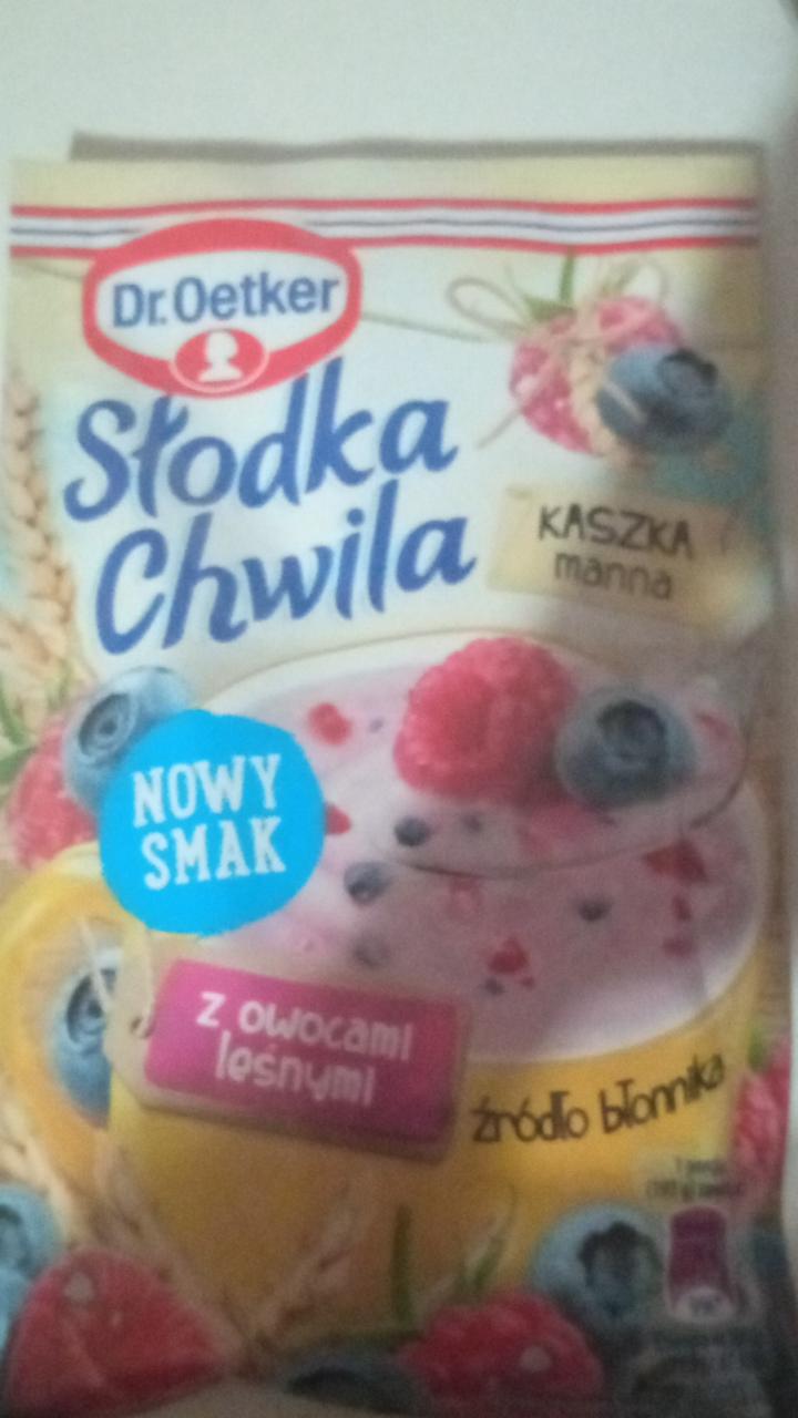 Zdjęcia - Dr. Oetker Słodka Chwila Kaszka manna z owocami leśnymi 47,5 g