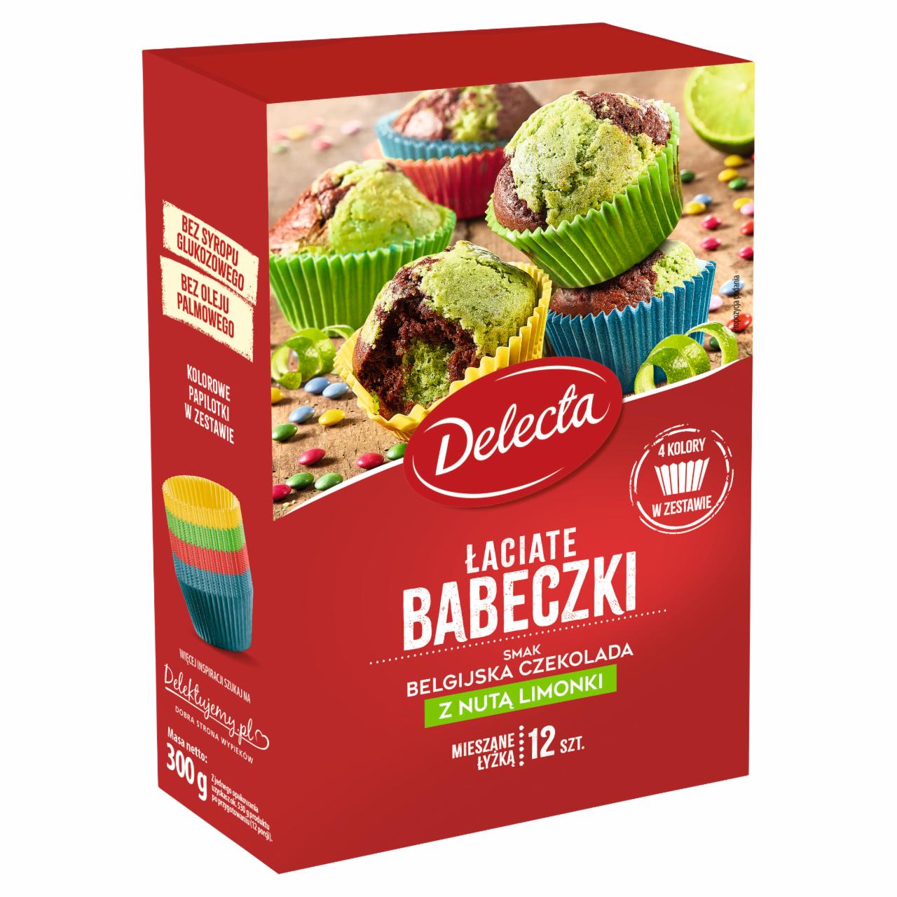 Zdjęcia - Delecta Łaciate babeczki smak belgijska czekolada z nutą limonki mieszanka do wypieku ciasta 300 g