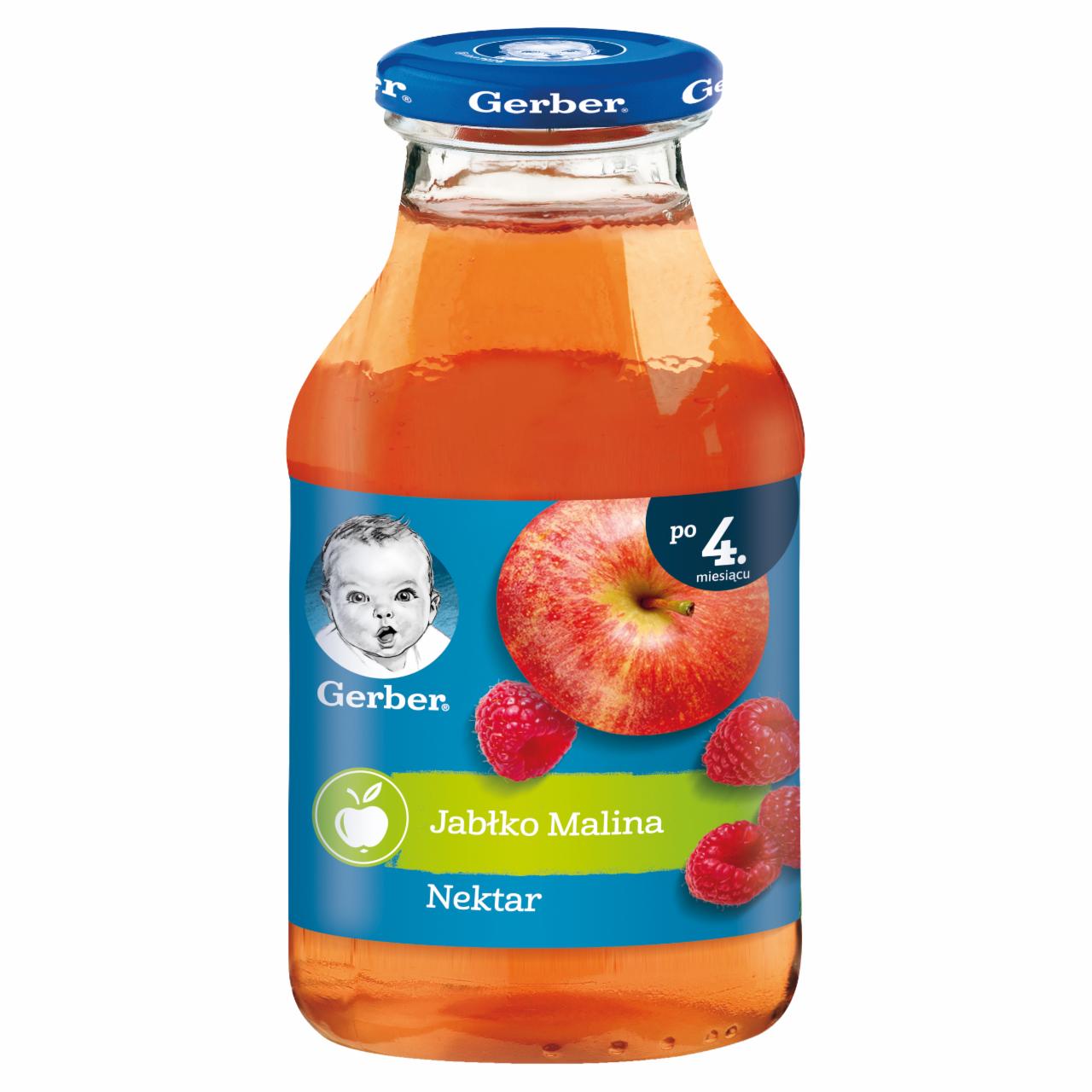 Zdjęcia - Gerber Nektar jabłko malina dla niemowląt po 4. miesiącu 200 ml