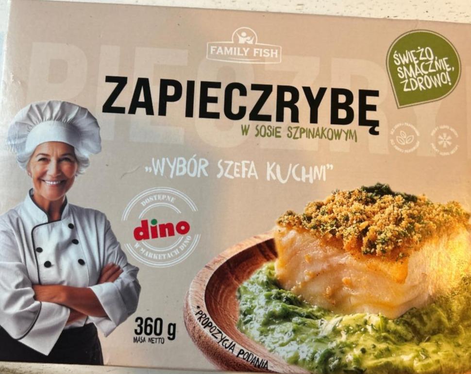 Zdjęcia - Zapieczrybę w sosie szpinakowym Family fish