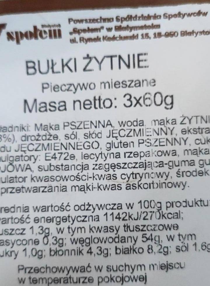 Zdjęcia - Bułki żytnie Społem Białystok