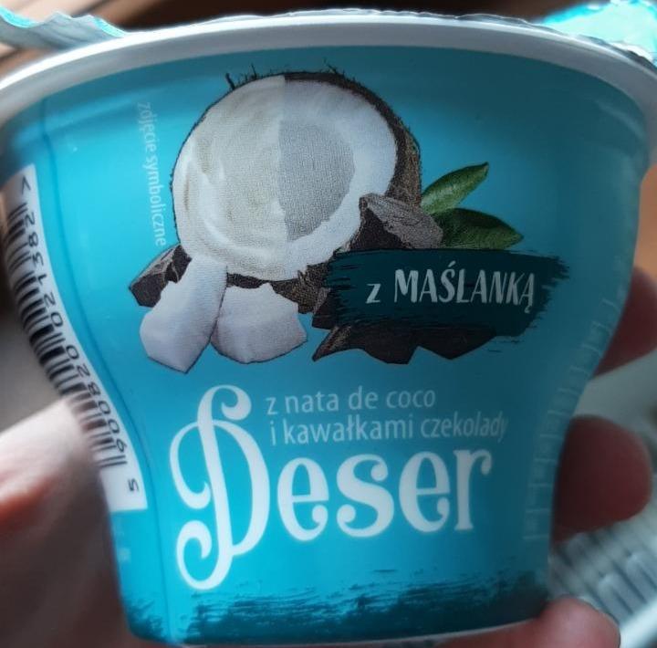 Zdjęcia - Łaciaty Deser z nata de coco i kawałkami czekolady 170 g