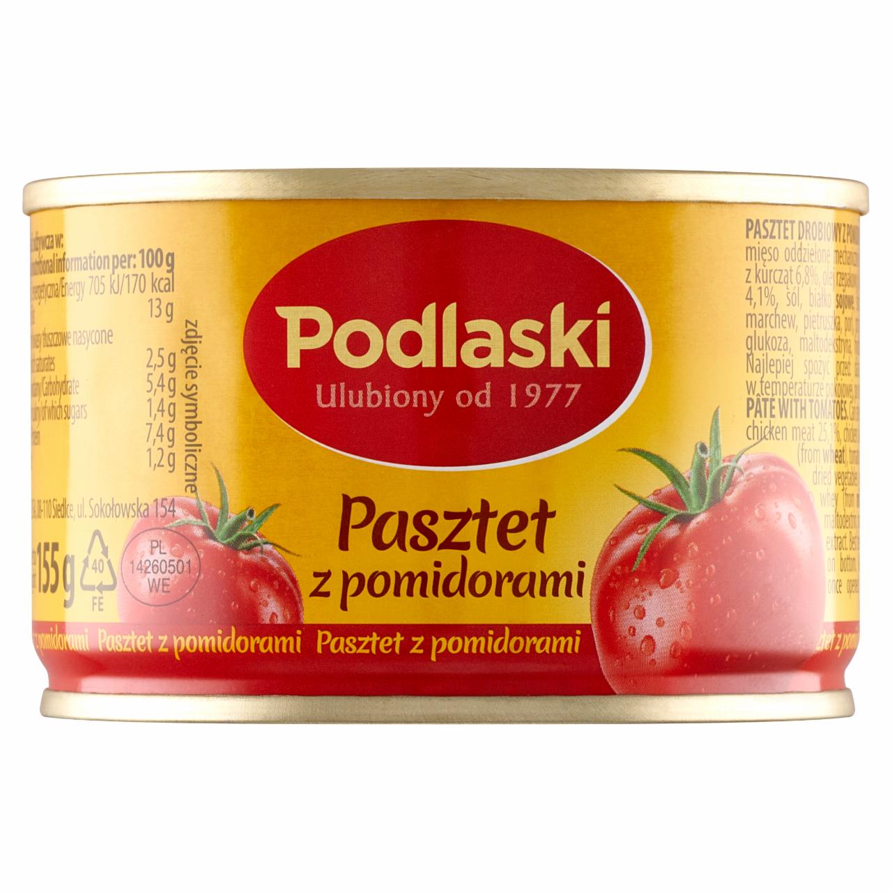 Zdjęcia - Podlaski Pasztet z pomidorami 155 g