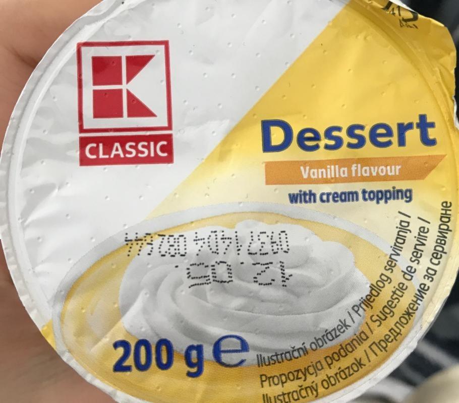 Zdjęcia - Dessert Vanilla flavour with cream topping K-Classic