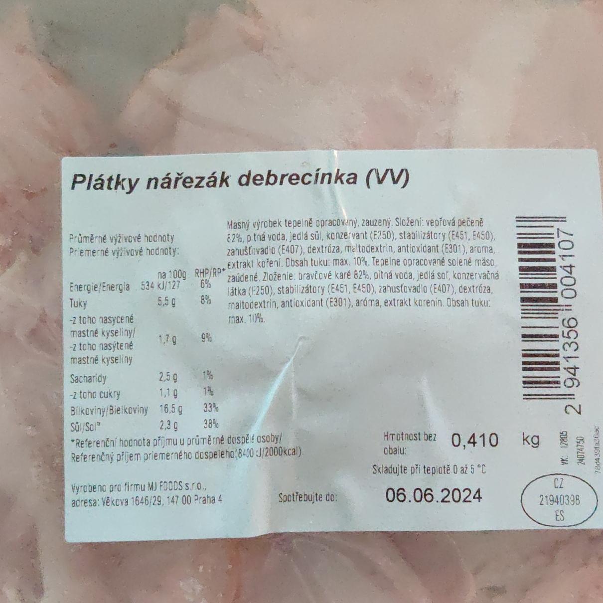 Zdjęcia - Plátky nářezák debrecínka MJ FOODS