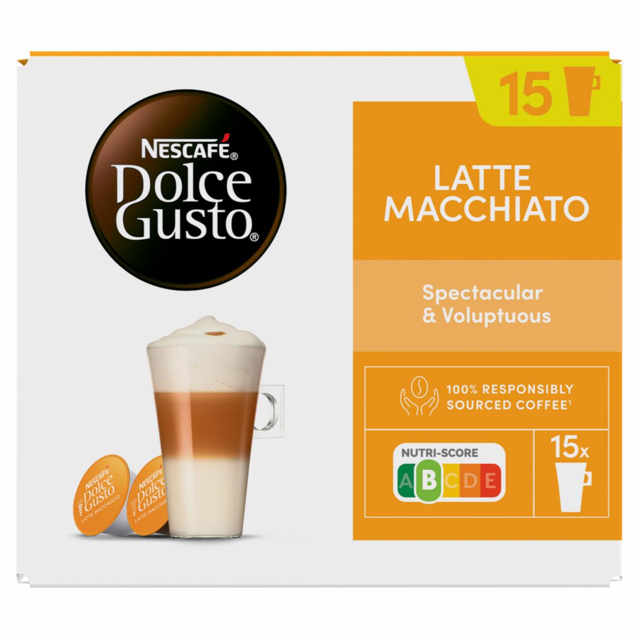 Zdjęcia - Nescafé Dolce Gusto Latte Macchiato Kawa mielona i mleko z cukrem 343,5 g (15 x 17,4 g i 15 x 5,5 g)