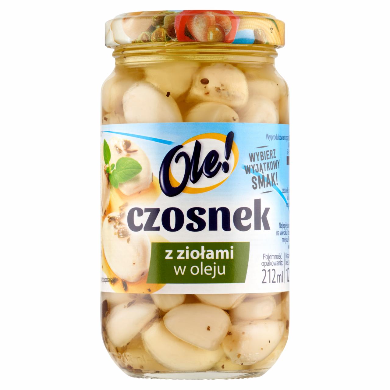 Zdjęcia - Ole! Czosnek z ziołami w oleju 190 g