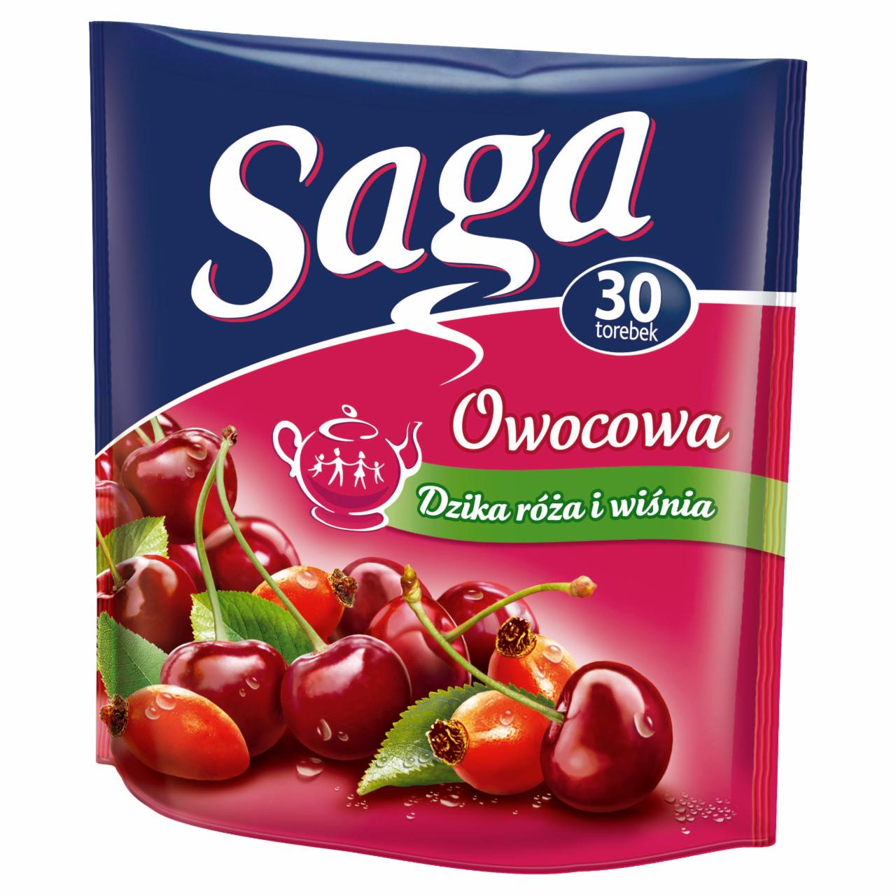 Zdjęcia - Saga Owocowa dzika róża i wiśnia Herbatka 60 g (30 torebek)