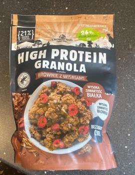 Zdjęcia - High protein granola o smaku brownie z wiśniami Crownfield